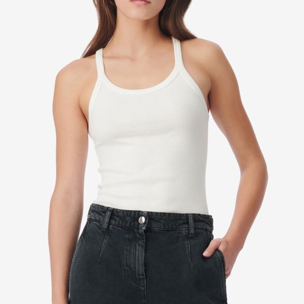 IRO | Palisso Ribbed White Tank Top